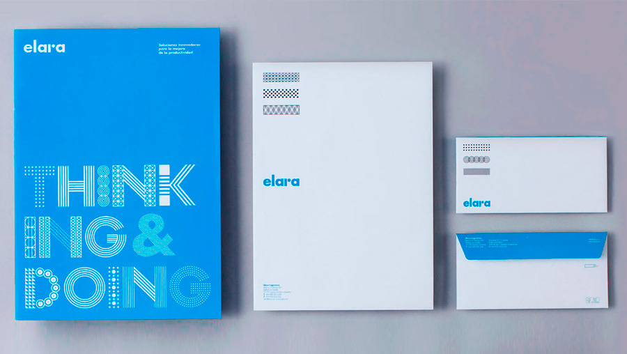 Imagen corporativa aplicada para Elara