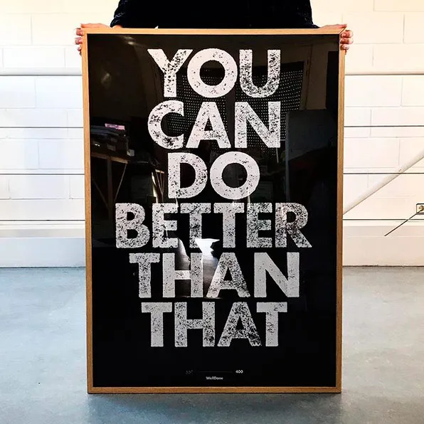 Cartel: "You can do better than that"